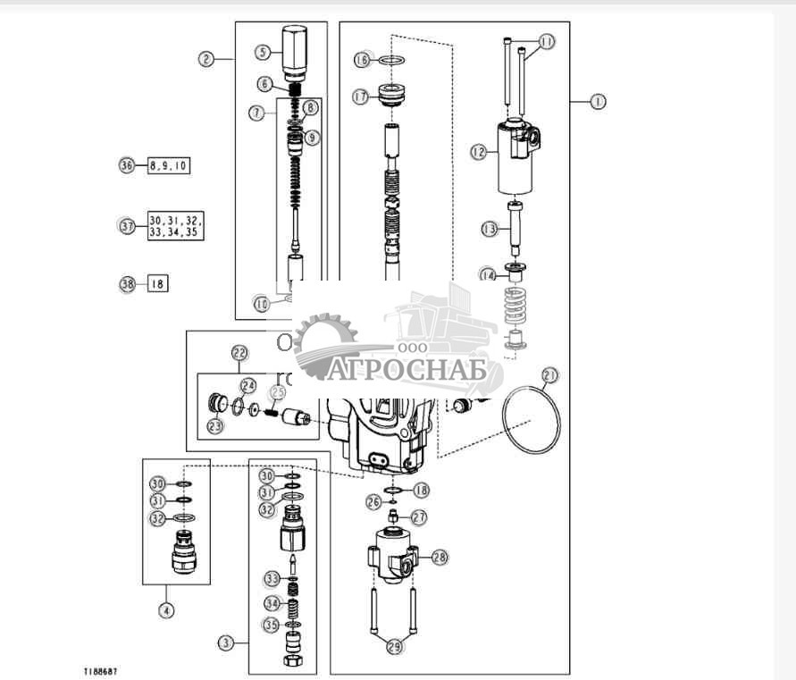 Секция стрелы, направляющее устройство 